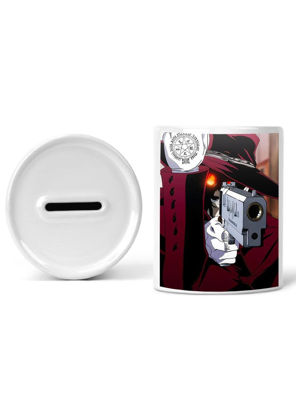 Скарбничка, копілка для грошей Аніме Хеллсінг #0013 біла керамічна No Brand (315046938)