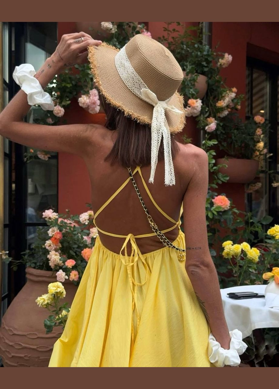 Жовтий кежуал сукня N.Family однотонна