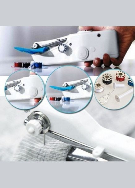 Ручная мини-швейная машинка портативная MHZ Handy Stitch Белая No Brand (312486104)