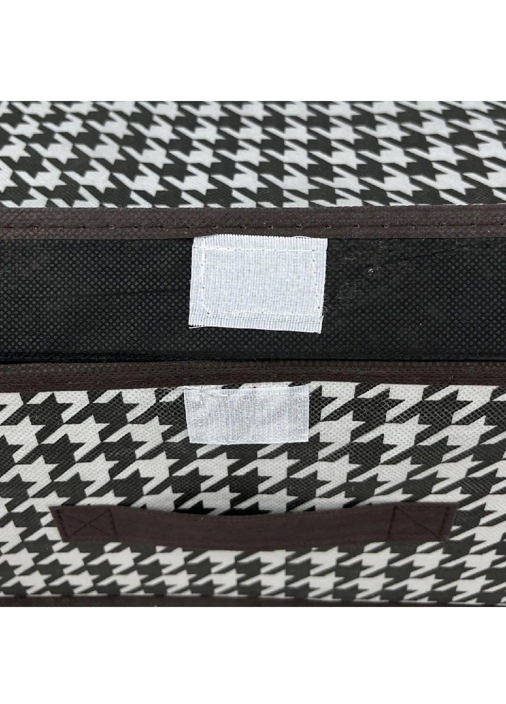 Комплект набор органайзеров боксов для хранения одежды личных вещей сумок 2 шт (476561-Prob) Бежевый с коричневым узором Unbranded (284281725)