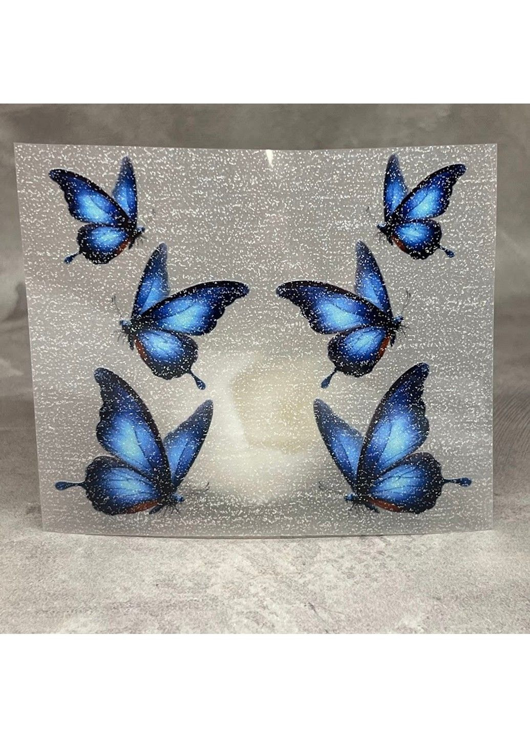 ТермоНаклейка- ГЛИТЕР - "Бабочки" (арт 018965), размер одной наклейки 3,8*8 см, 1 пара No Brand (355894139)