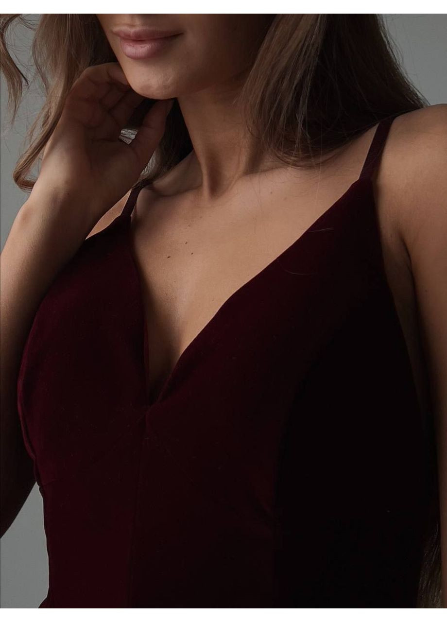 Бордовое праздничный платье бархатное нарядное popluzhnaya