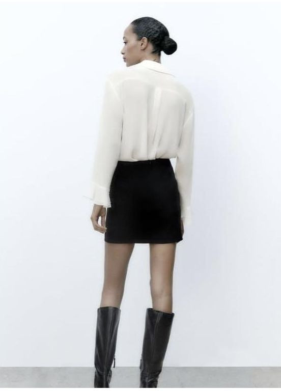 Черная базовая черная мини юбка спідниця Zara