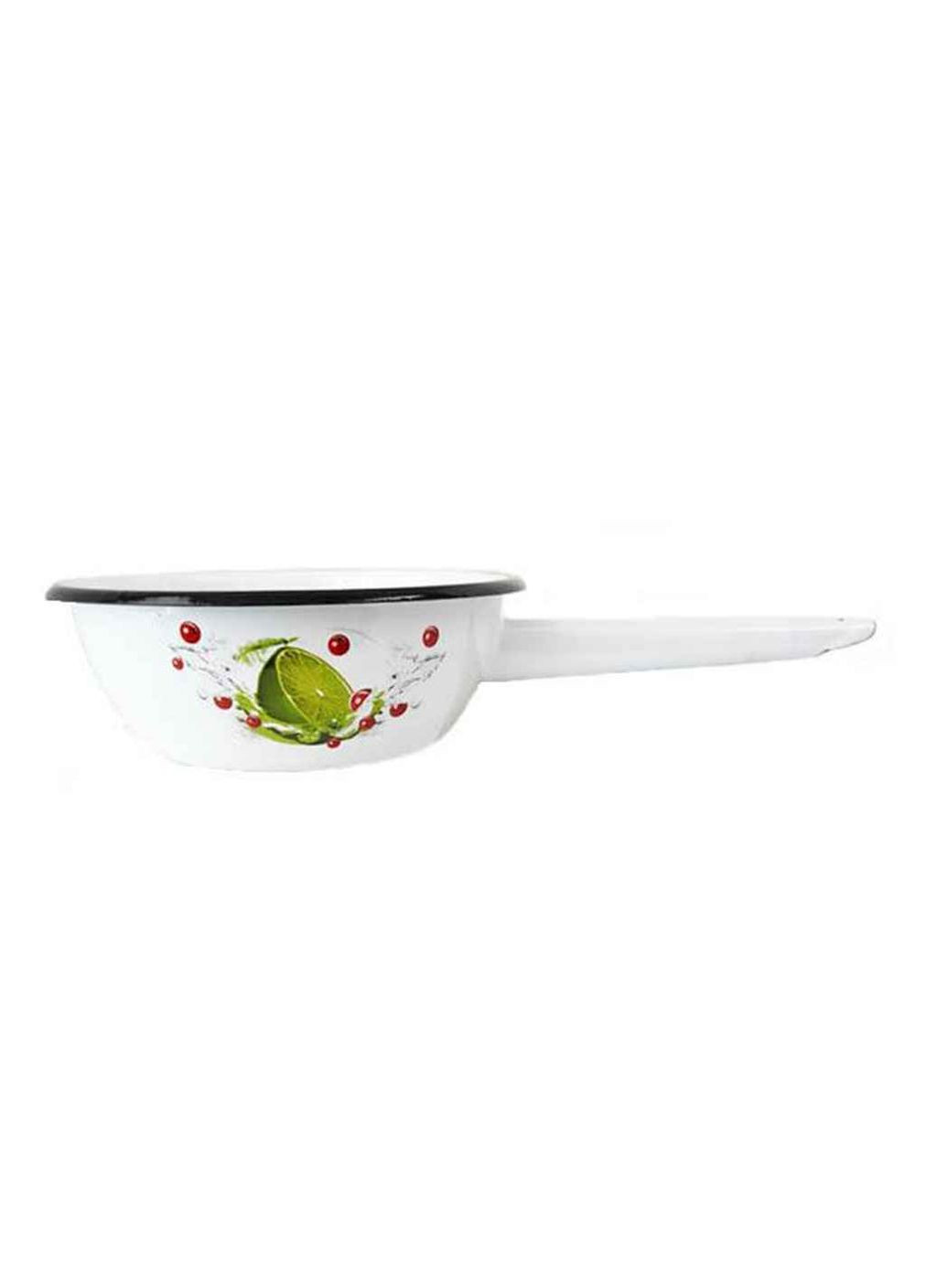 Дуршлаг ем. 1л/2 с эмал.ручкой "Лайм (белая)" I1407/2 Idilia (356457699)