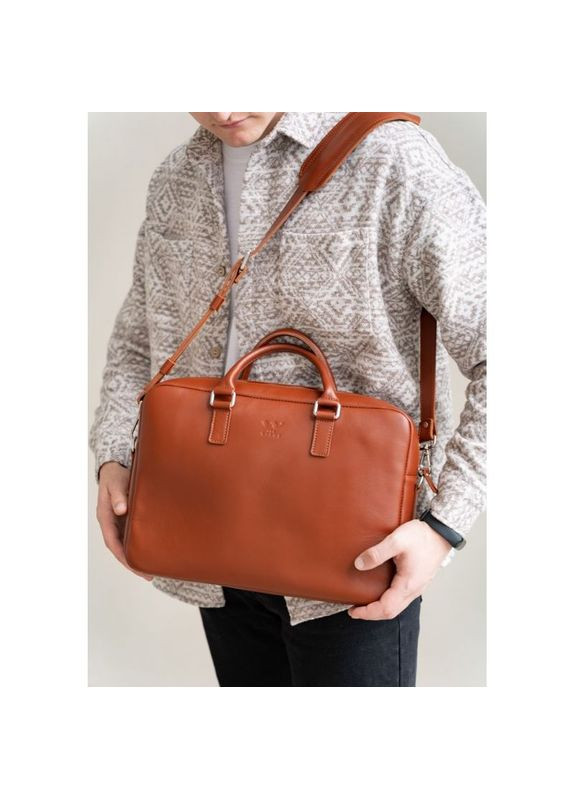 Сумка мужская кожаная через плечо Briefcase 2.0 светло-коричневый The Wings (302008432)