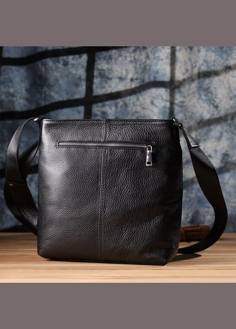 Сумка планшет через плечо мужская из натуральной кожи средняя для документов и для телефона Черный 35871 Grande Pelle (337466455)