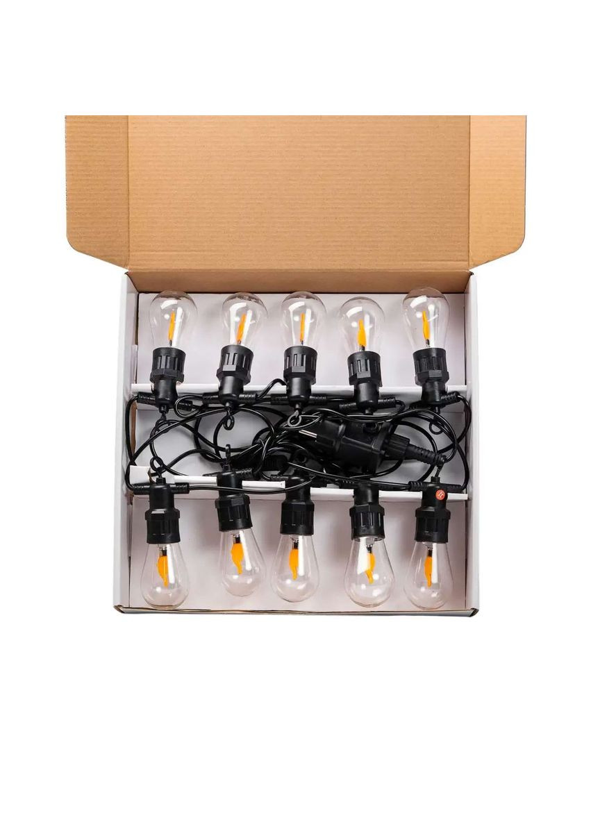 Гирлянда с лампочками уличная новогодняя в ретро стиле лампочки 10 led лампочек 5 метров для фотозоны кафе беседки на улицу Garlando (365752110)