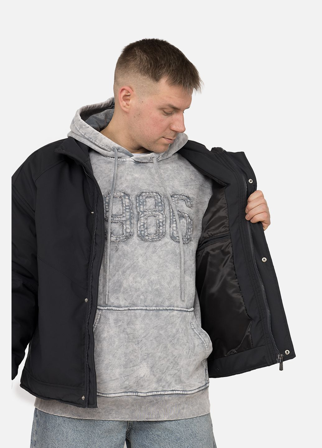 Синя демісезонна куртка чоловіча колір синій цб-00269810 Retro Club