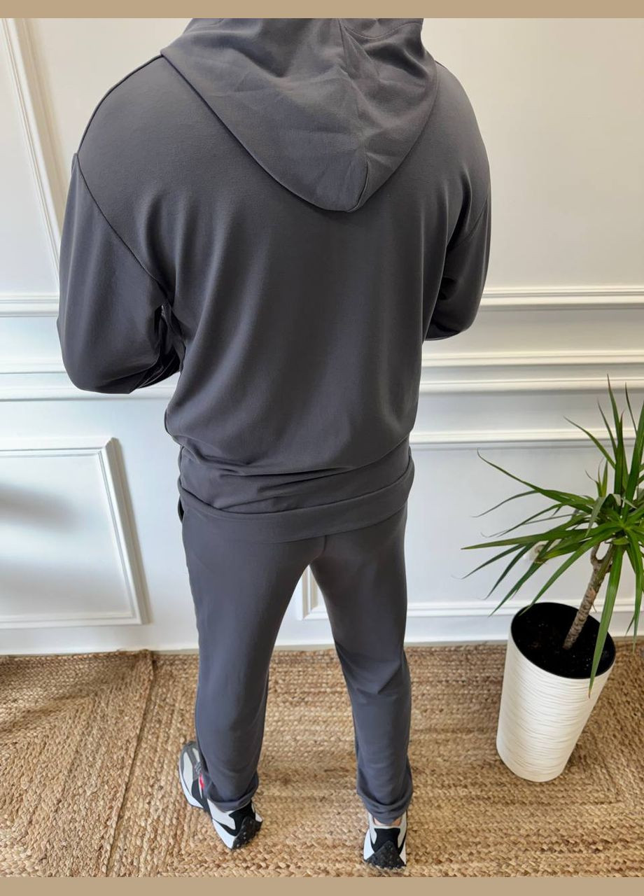 Графітовий костюм на блискавці No Brand