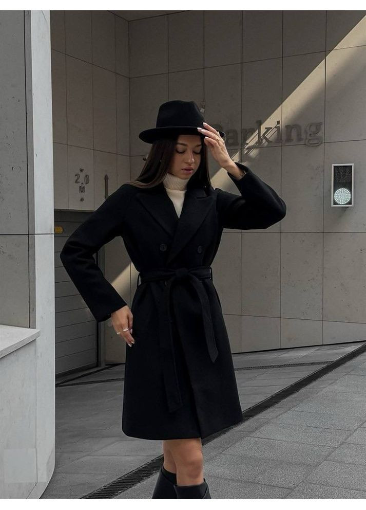 Чорне демісезонне Жіноче пальто класичного крою Україна