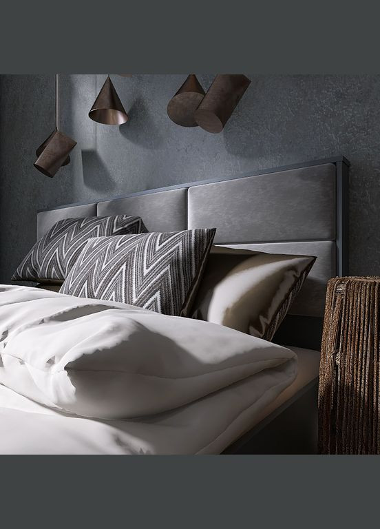 Ліжко двоспальне КЛ-1600 Лайт (щит ДСП під матрац) 160х200 см (EVR-4903) Еверест (311683541)