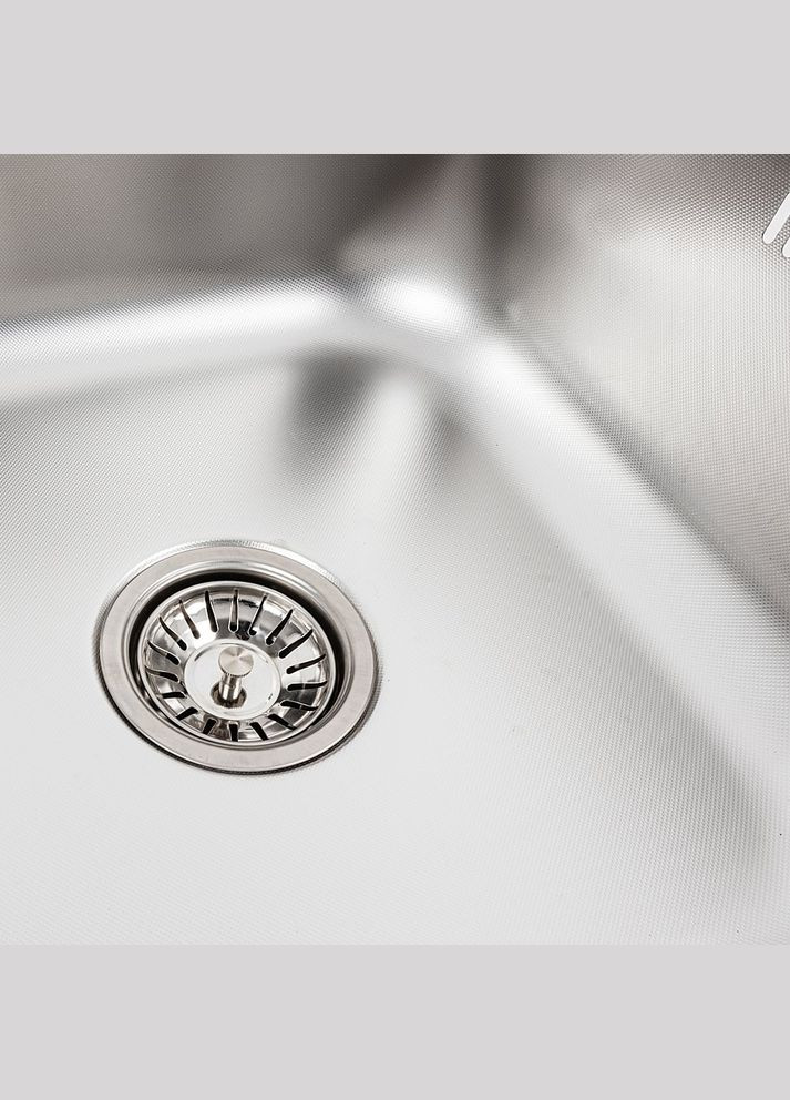 Кухонна мийка з нержавіючої сталі ДЕКОР 6550 (0,8/180 мм) Valeso (305296141)