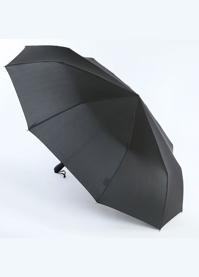 Чёрный 10 спиц крепкий большой мужской зонт (полный автомат) арт. t31870 Trust большой система антиветер, система антишторм (298426248)
