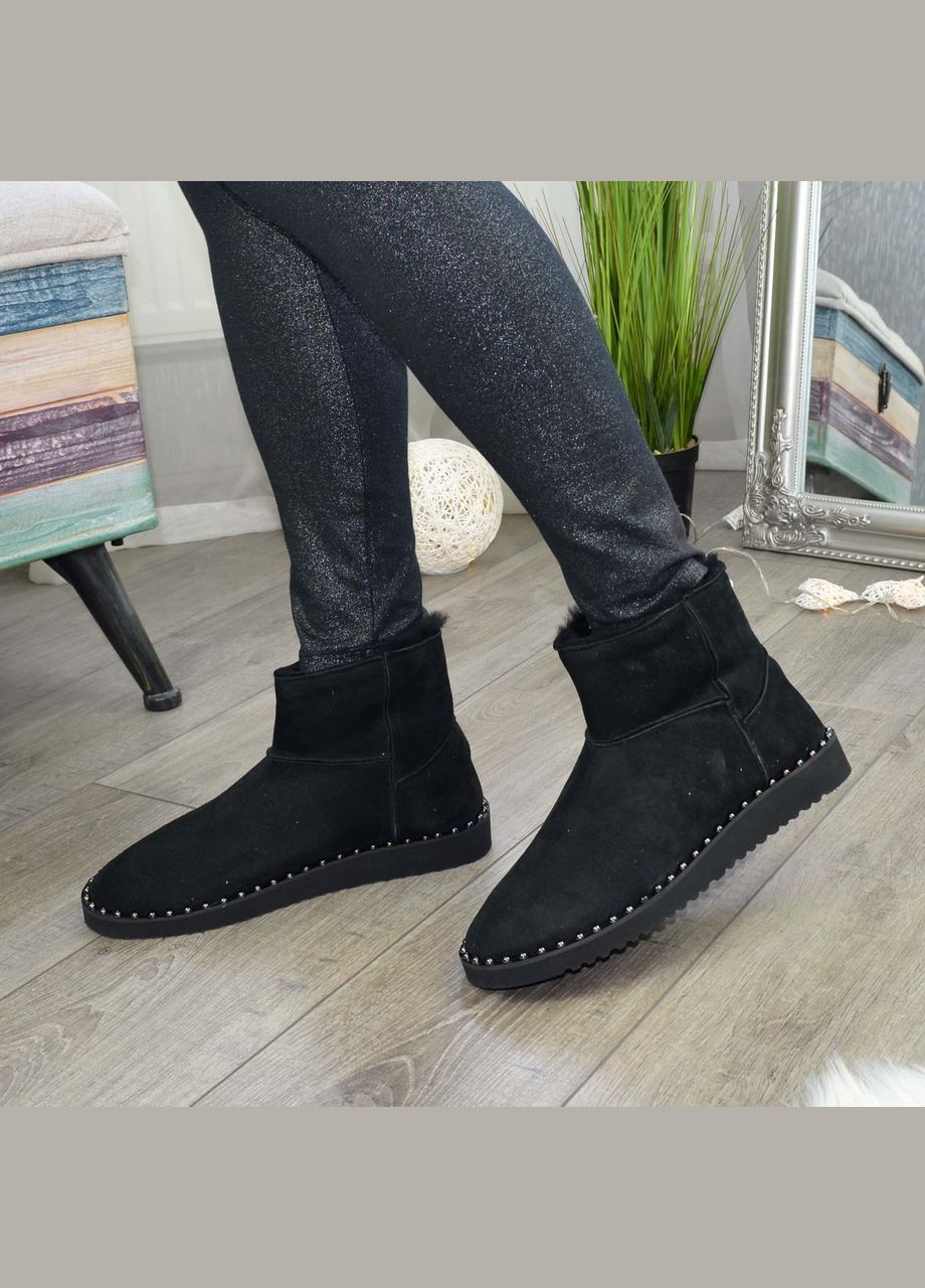 Уги жіночі чорні з натуральної дублянки. 40 розмір Vasha para (303931745)