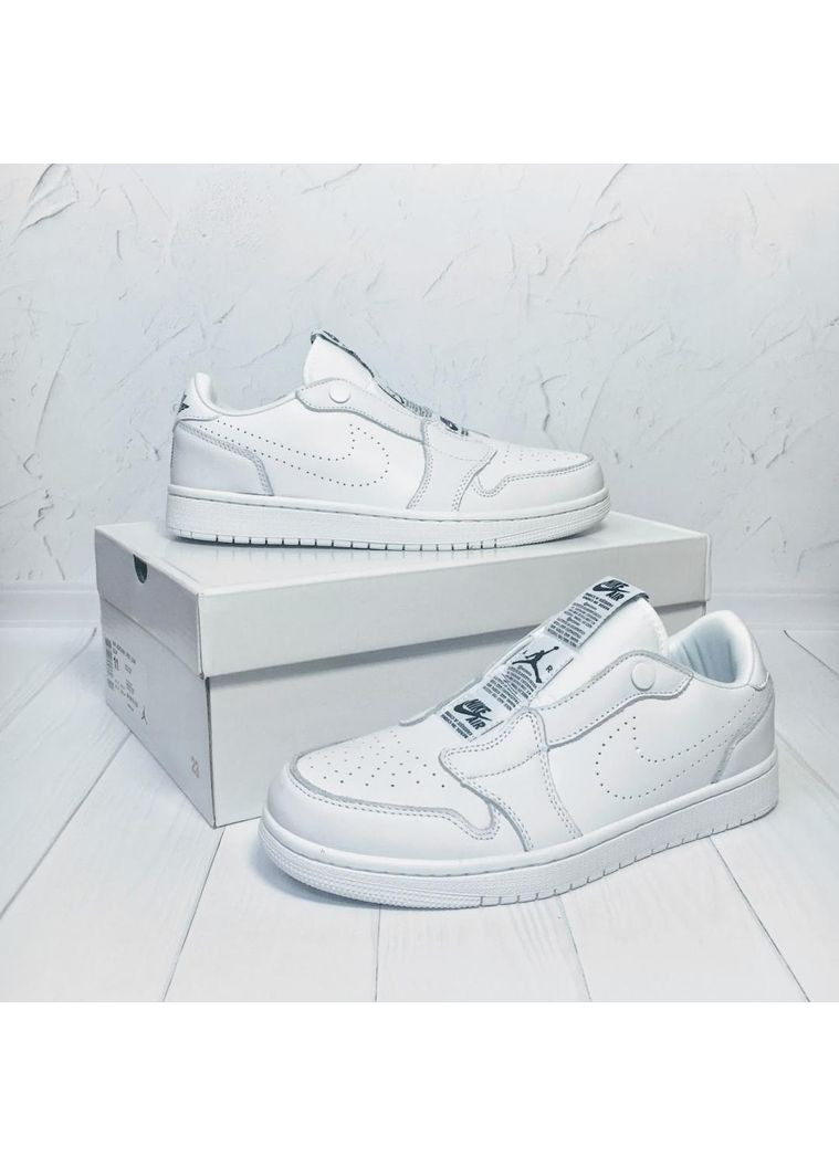 Білі Осінні кросівки чоловічі nike air jordan 1 low slip white av3918-100 найк аір джордан No Brand