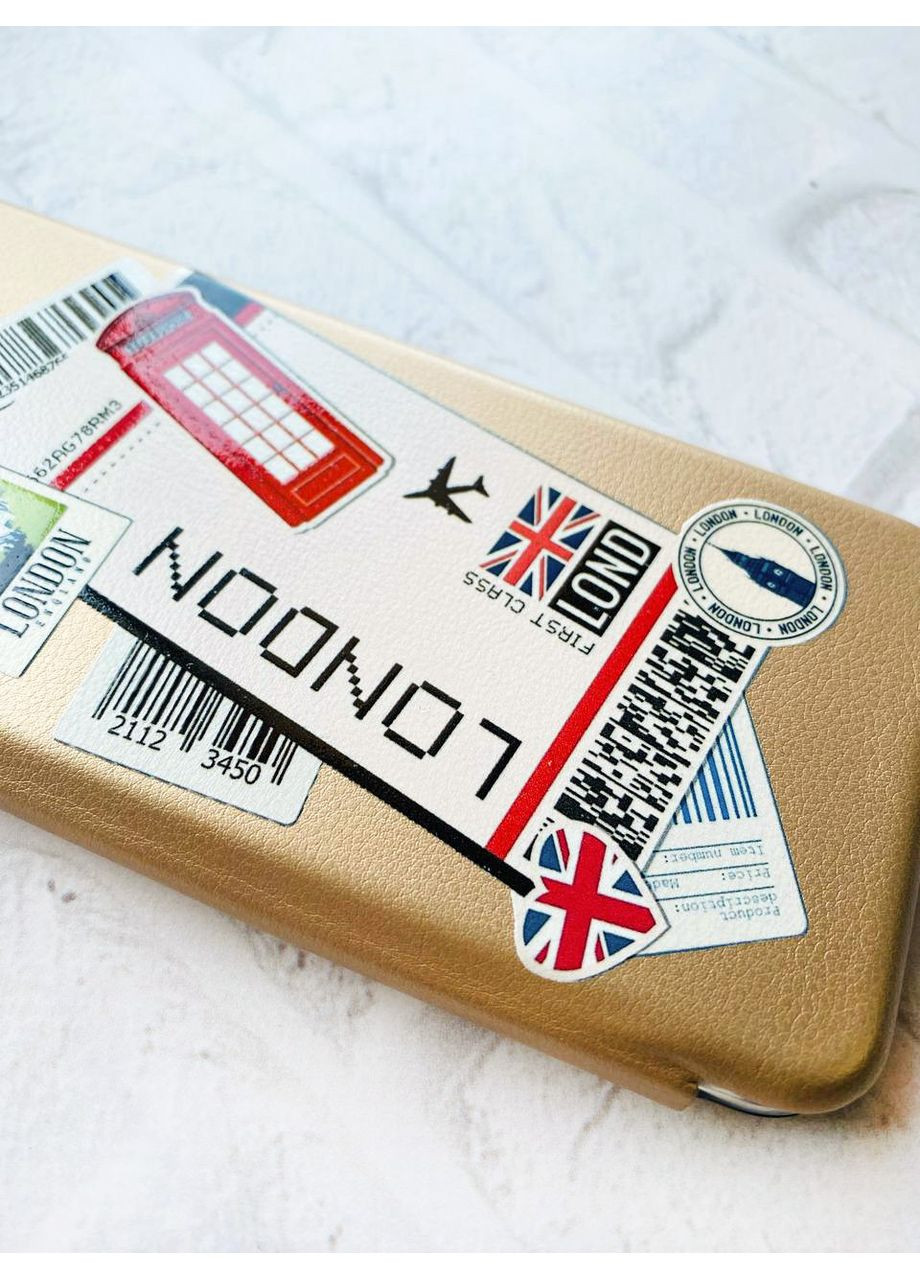 Чехол-книга с рисунком для Samsung Galaxy A24 Золотой:: Путешествия. Лондон (принт 326) G-Case (360690389)