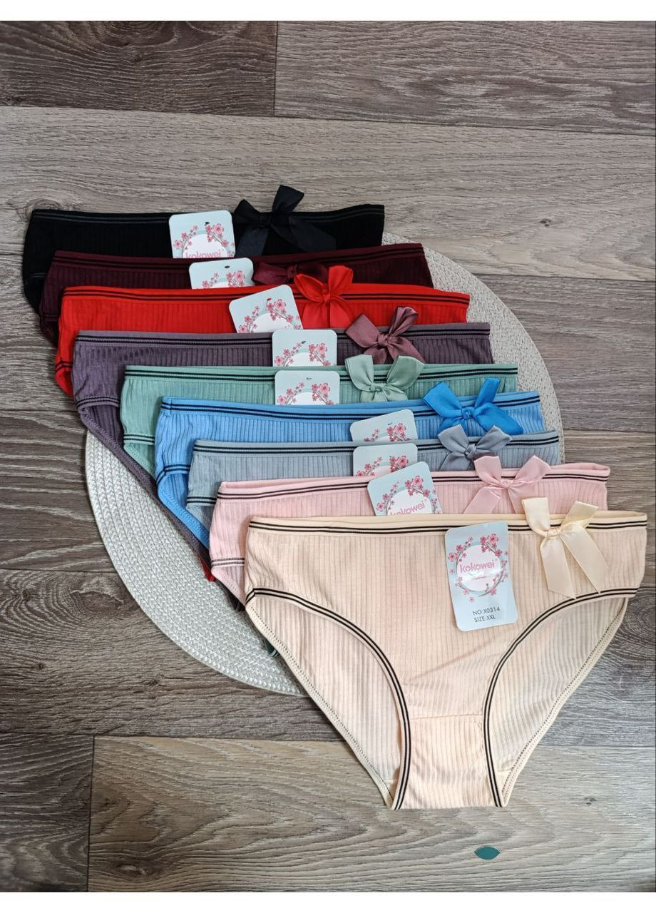 Труси підліткові на дівчинку, в рубчик з бантиком, Kokowei (365065682)