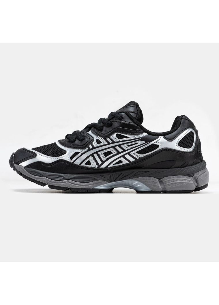 Чорні Осінні кросівки чоловічі asics gel-nyc black white асікс гель нюк No Brand