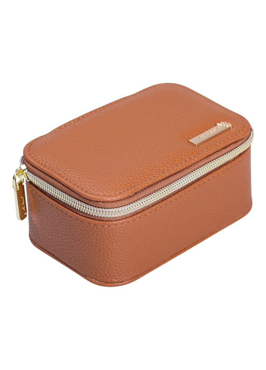 Шкатулка для украшений из эко кожи на молнии мини органайзер для ювелирных изделий HP-5-26BR (A-033873) Yiwu (356729147)