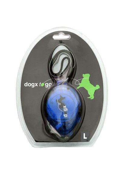 Поводок рулетка для собак Dogx2GO Belt Glassy L до 35 кг 2 м Синий (5411290211390) Flamingo (279567323)