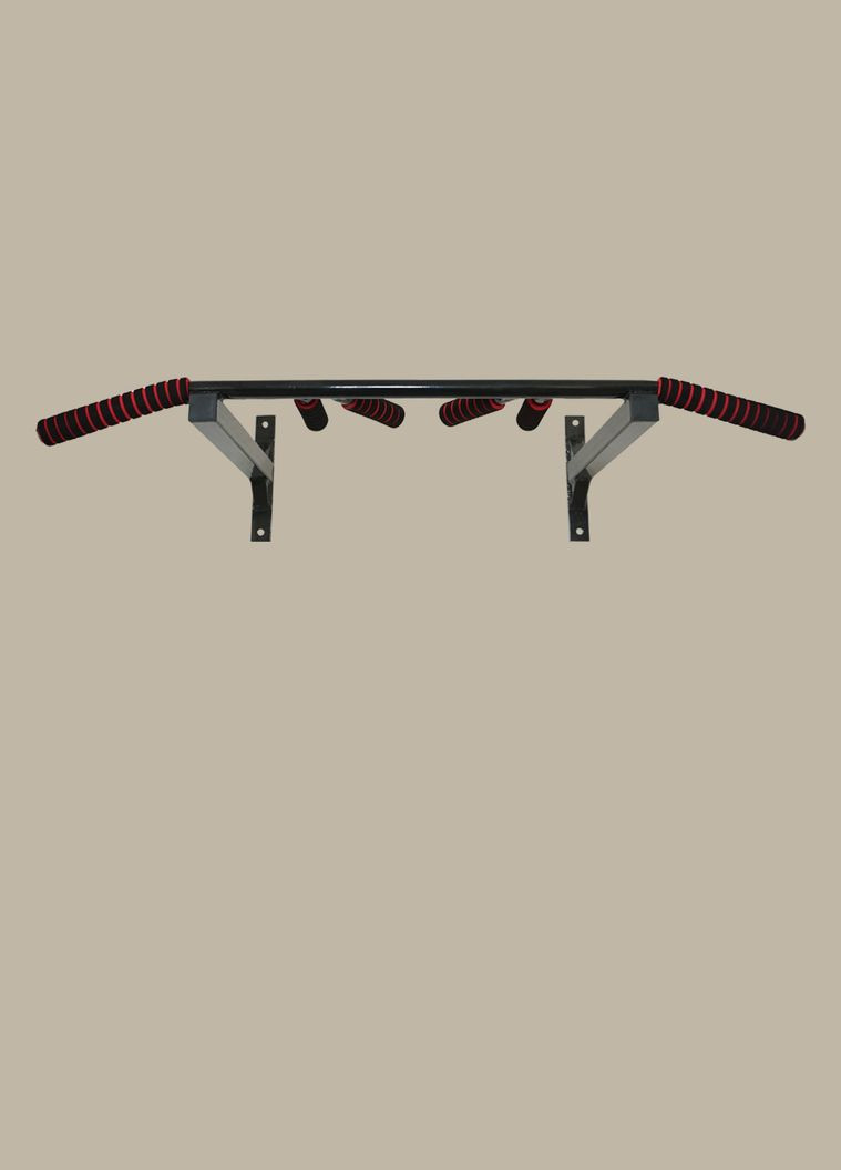 Турнік настінний цільний №2+ з м'якими ручками / Чорний No Brand (326596801)