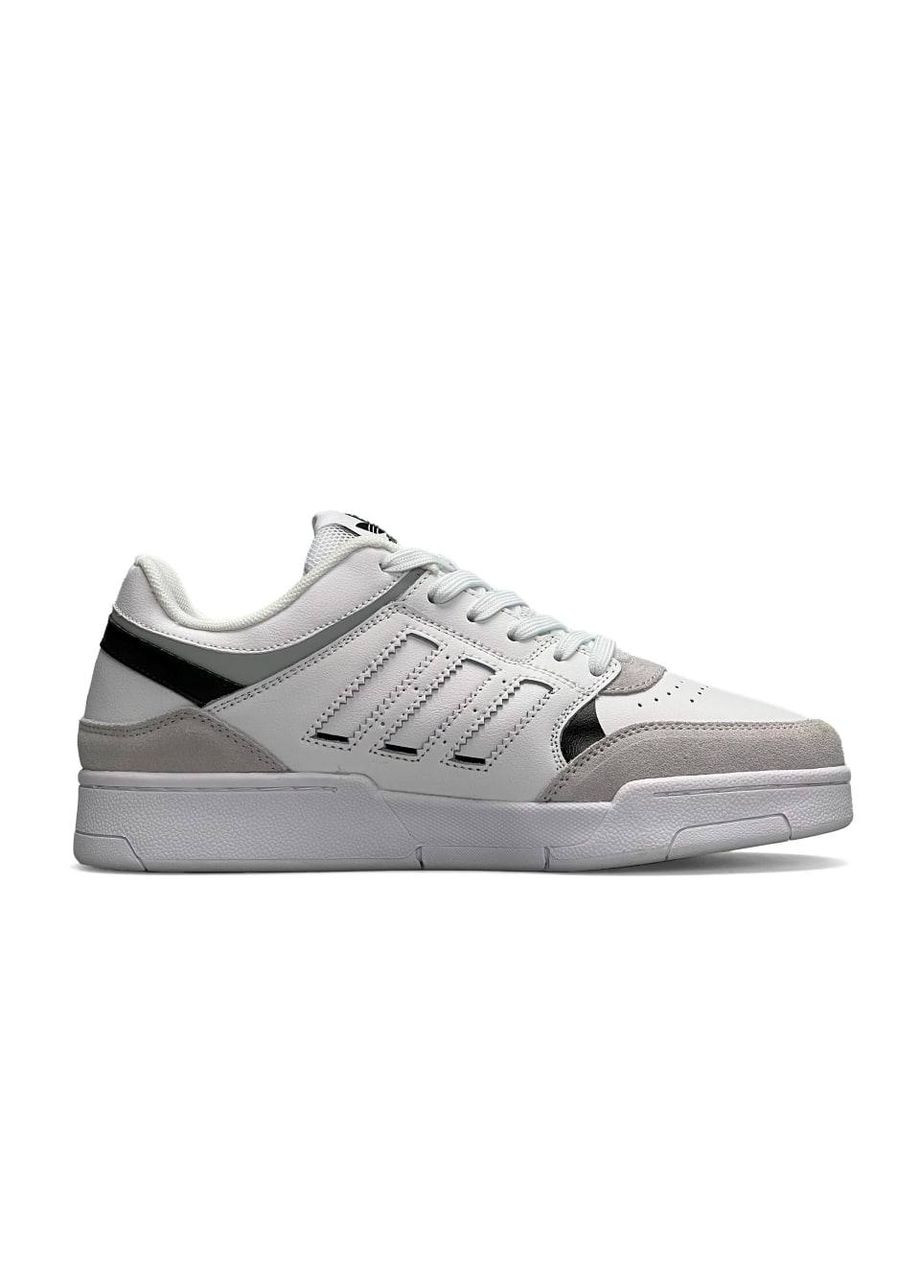 Белые демисезонные кроссовки мужские, вьетнам adidas Originals Drop Step White Gray