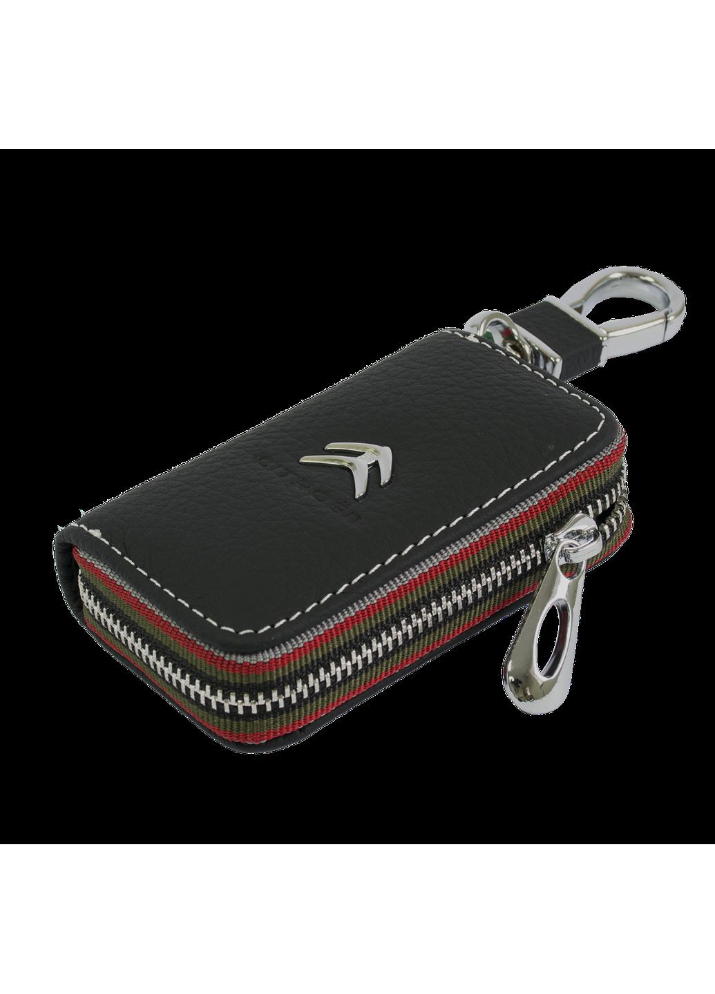 Ключниця, шкіряна автоключниця з логотипом СИТРОЕН (чорна 17006) Citroen (360949162)