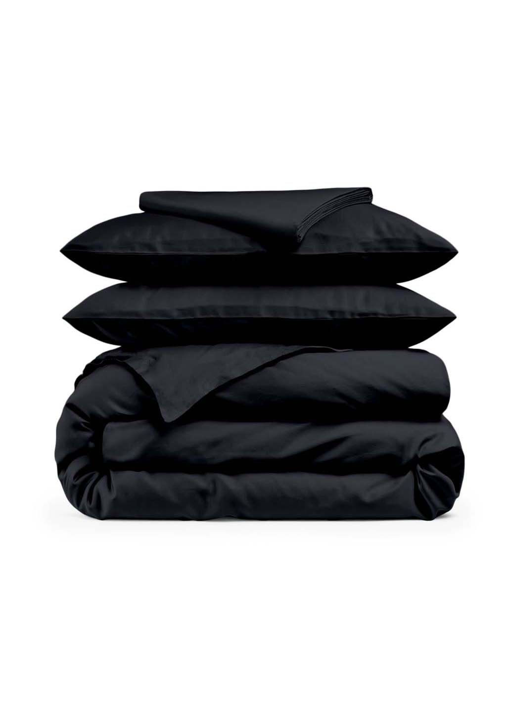 Двухспальное постельное белье сатин BLACK 180х220 см Cosas (307477916)