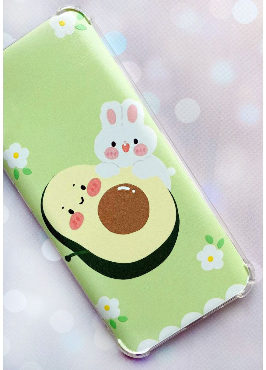 Чехол с утолщенными углами на Samsung Galaxy A24 (A245) 4G:: Авокадо и зайчонок (принт 311) Creative (360695065)