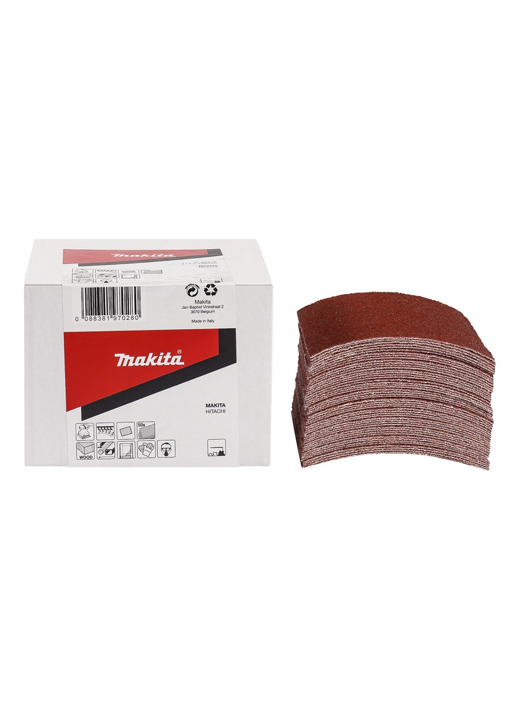 Набір шліфувального паперу P-36485 (114х140 мм, К150, 50 шт) шліфпапір шліфлисти (6968) Makita (295033633)