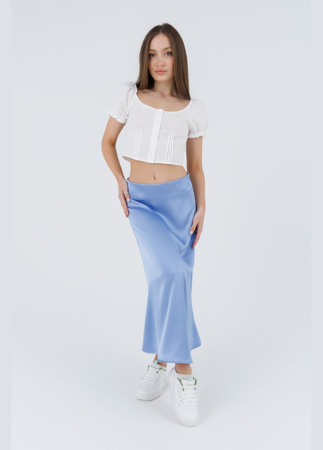 Молочна блуза однотонна жіноча 2421 (2000990588937s) shop (2000990588937) No Brand