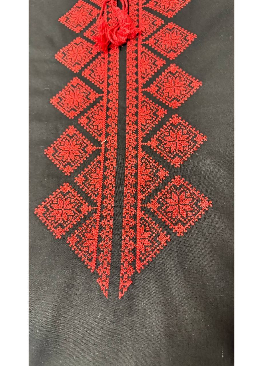 Чорна чоловіча вишита сорочка "родинний оберіг" ESQ бавовна (366072555)