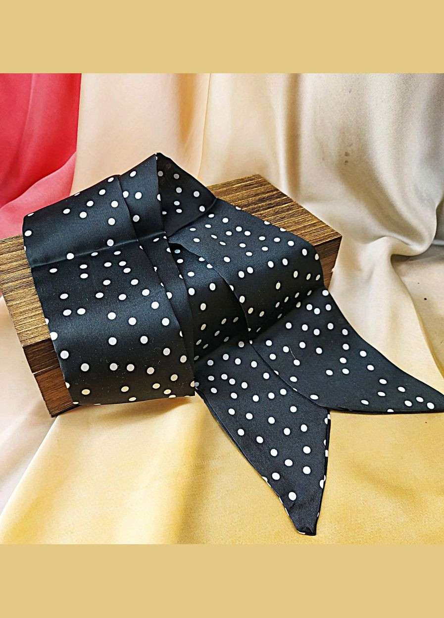 Краватка - шарф з принтом горохи 5х90 см No Brand (336546054)