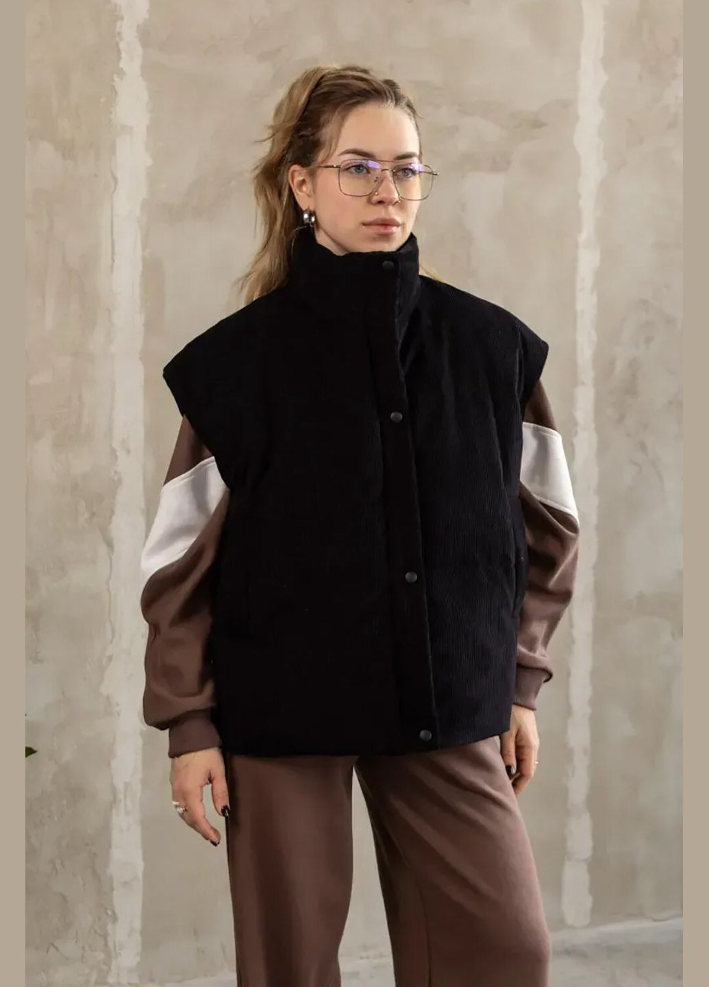 Женский жилет Grit черного цвета Reload (327223041)