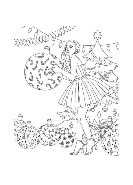 Раскраска "#girls #fashion #christmas" (укр) MIC (290251576)