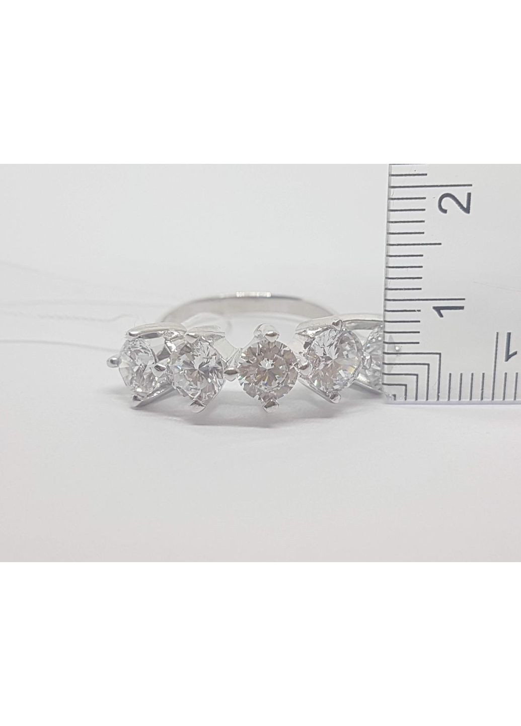 Серебряное кольцо с фианитами. КВ1091С Імперія золота (363840664)