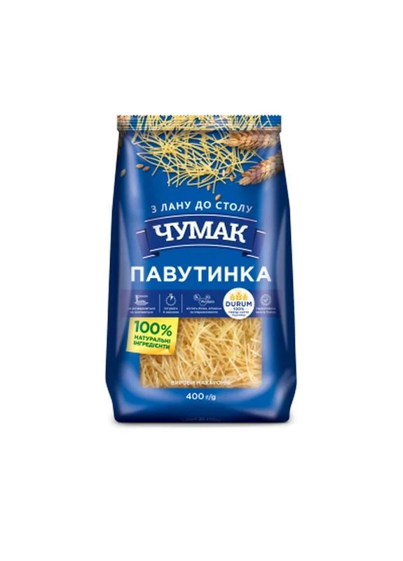Макароны Паутинка 400 г (4820156766478) Чумак (400382405)