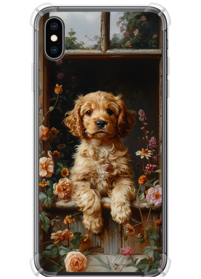 Силикон с усиленными углами чехол 'Щенок cocker spaniel' для Endorphone Apple iPhone XS Max (292254466)