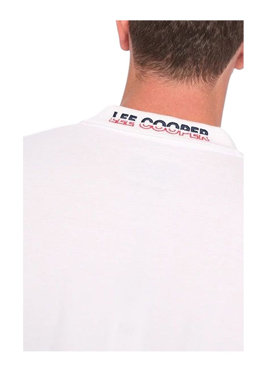 Белая футболка-футболка-поло с длинным рукавом (лонгслив) мужская для мужчин Lee Cooper однотонная