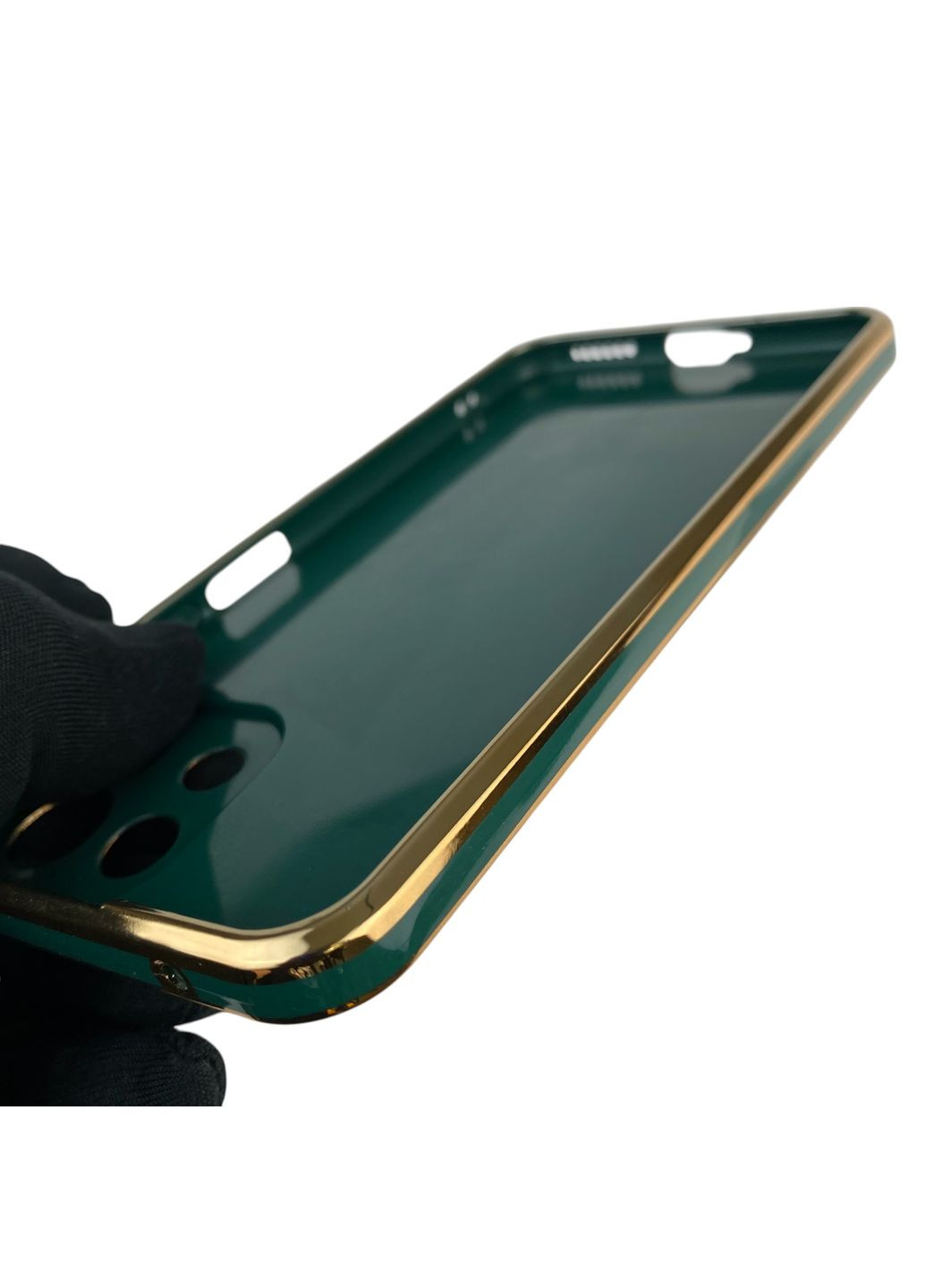 Чехол для Mi 11 Lite с защитой камеры с золотой окантовкой на сяоми ми 11 лайт темно-зелёный gs1 Xiaomi (366390547)