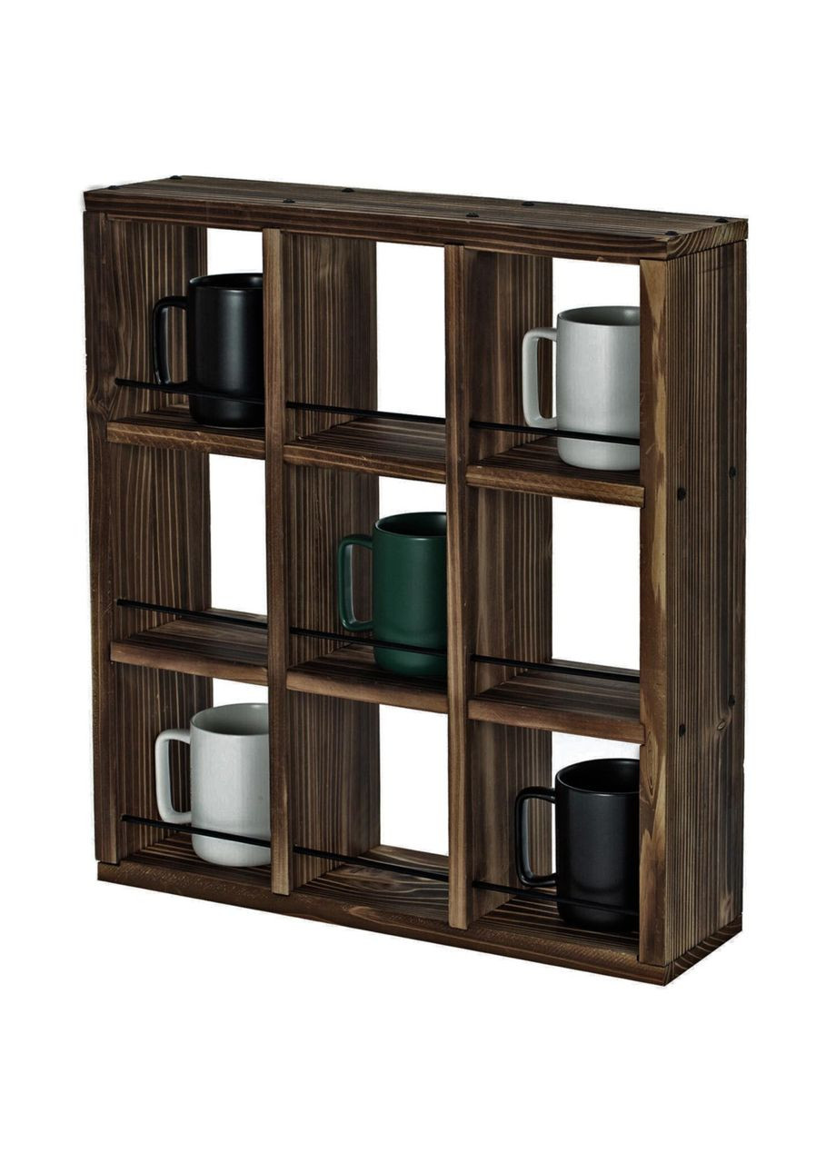 Полка для кружек из дерева Джандари капучино (СДК-005609) No Brand (327867787)