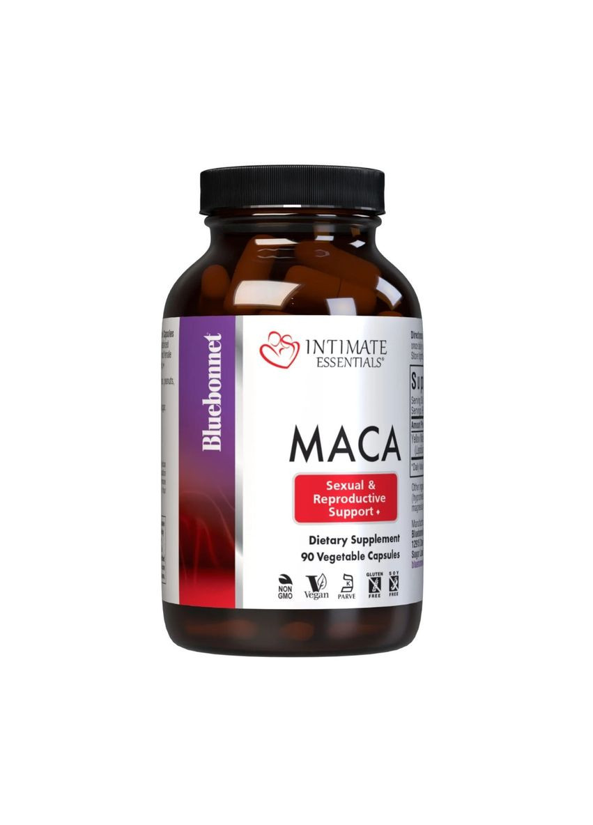 Мака, Сексуальна і Репродуктивна Підтримка, Intimate Essentials Maca,, 90 капсул Bluebonnet Nutrition (326054625)