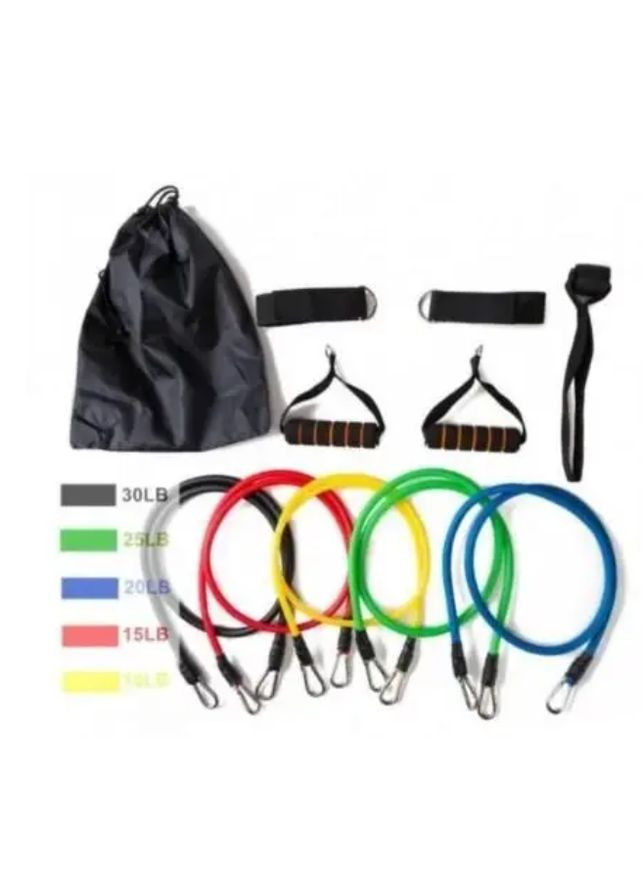 Набір для Тренувань (Дошка для Віджимань, Набір Трубчастих Еспандерів, Скакалка, Фітнес колесо) No Brand (362276906)