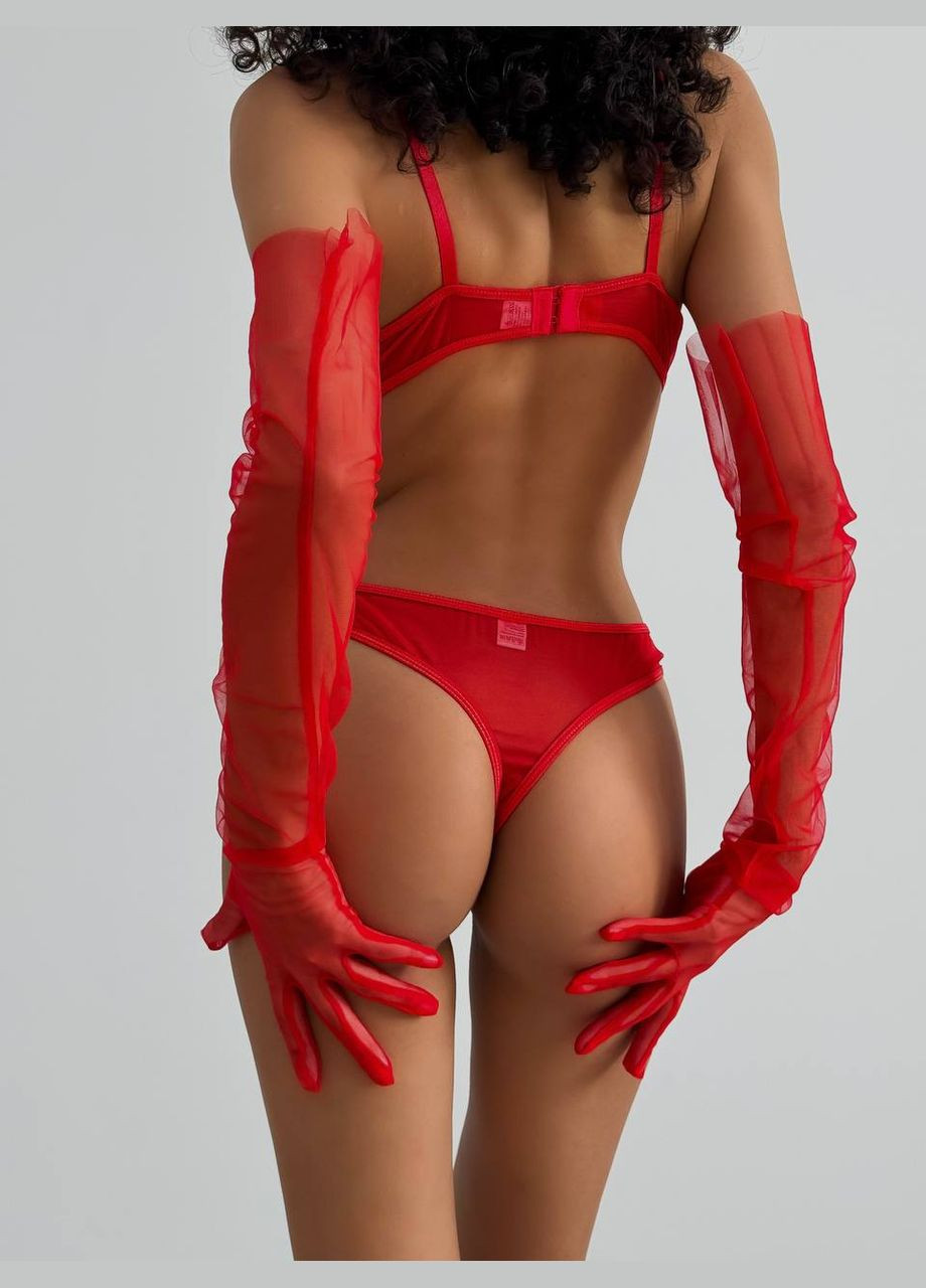 Красный комплект женского белья Simply sexy