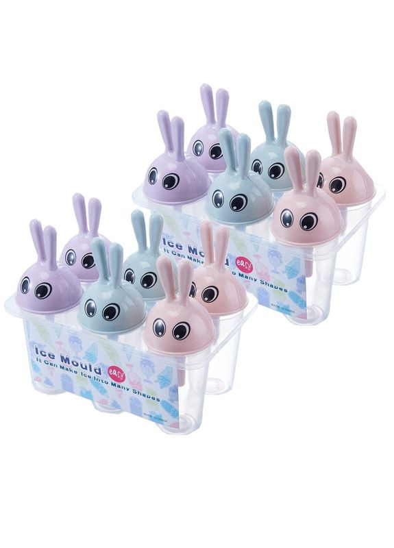 Формы для мороженого Зайчики (6 форм) No Brand (337347240)