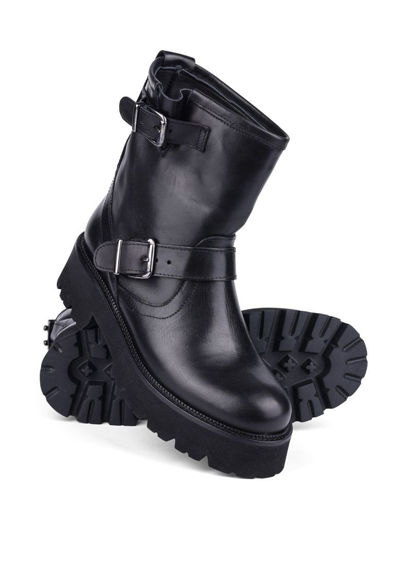 Жіночі Черевики 25192 Чорний Шкіра MIRATON (301544623)