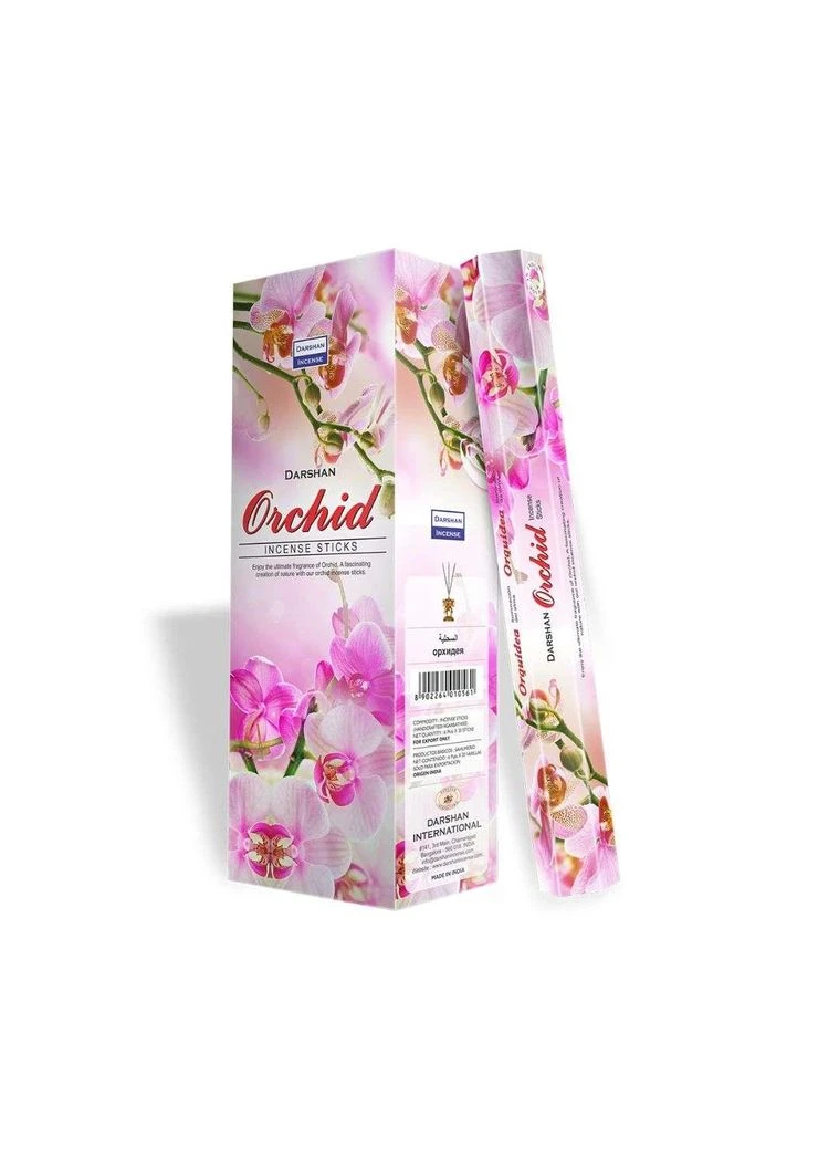 Аромапалочки угольные Orchid Орхидея 20 шт. Darshan (366447783)