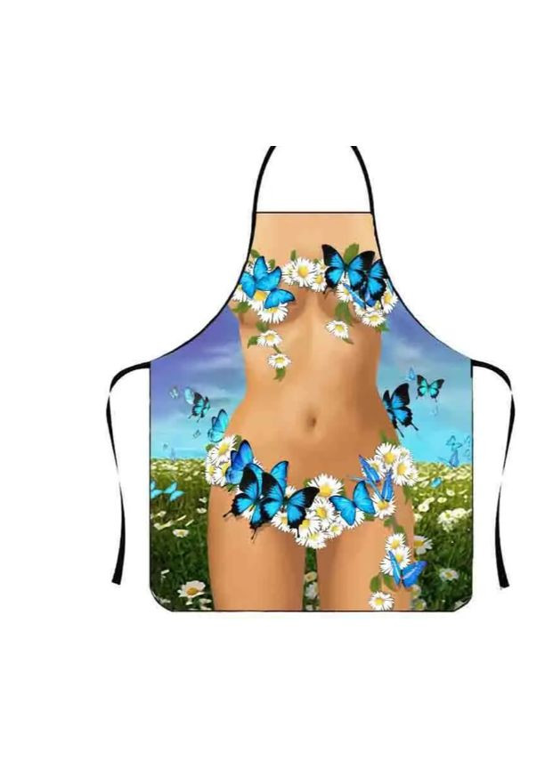 Фартук с приколом Бабочки 75 на 60 см разноцветный Jannet Фартух (318726412)