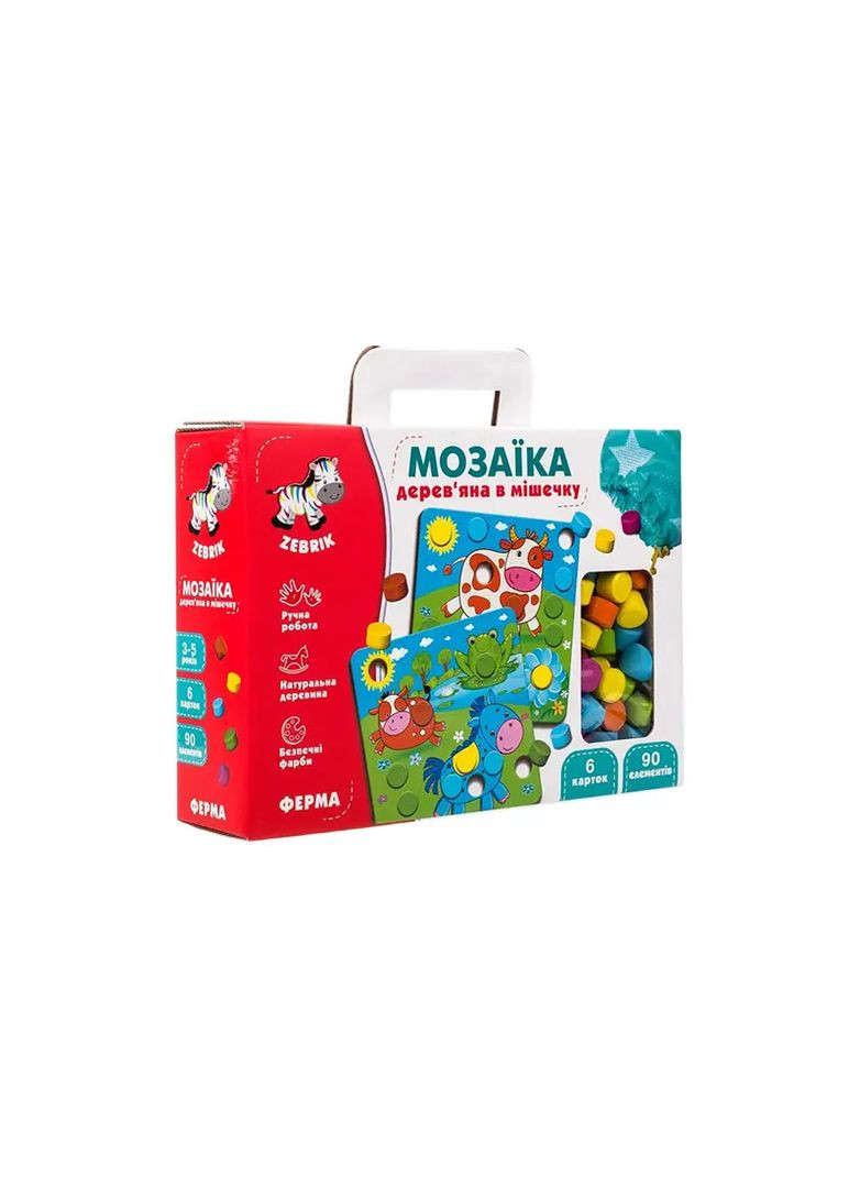 Развивающая мозаика Ферма из дерева VladiToys в ассортименте ZB2002-01 Vladi toys Нас0222 (370650616)