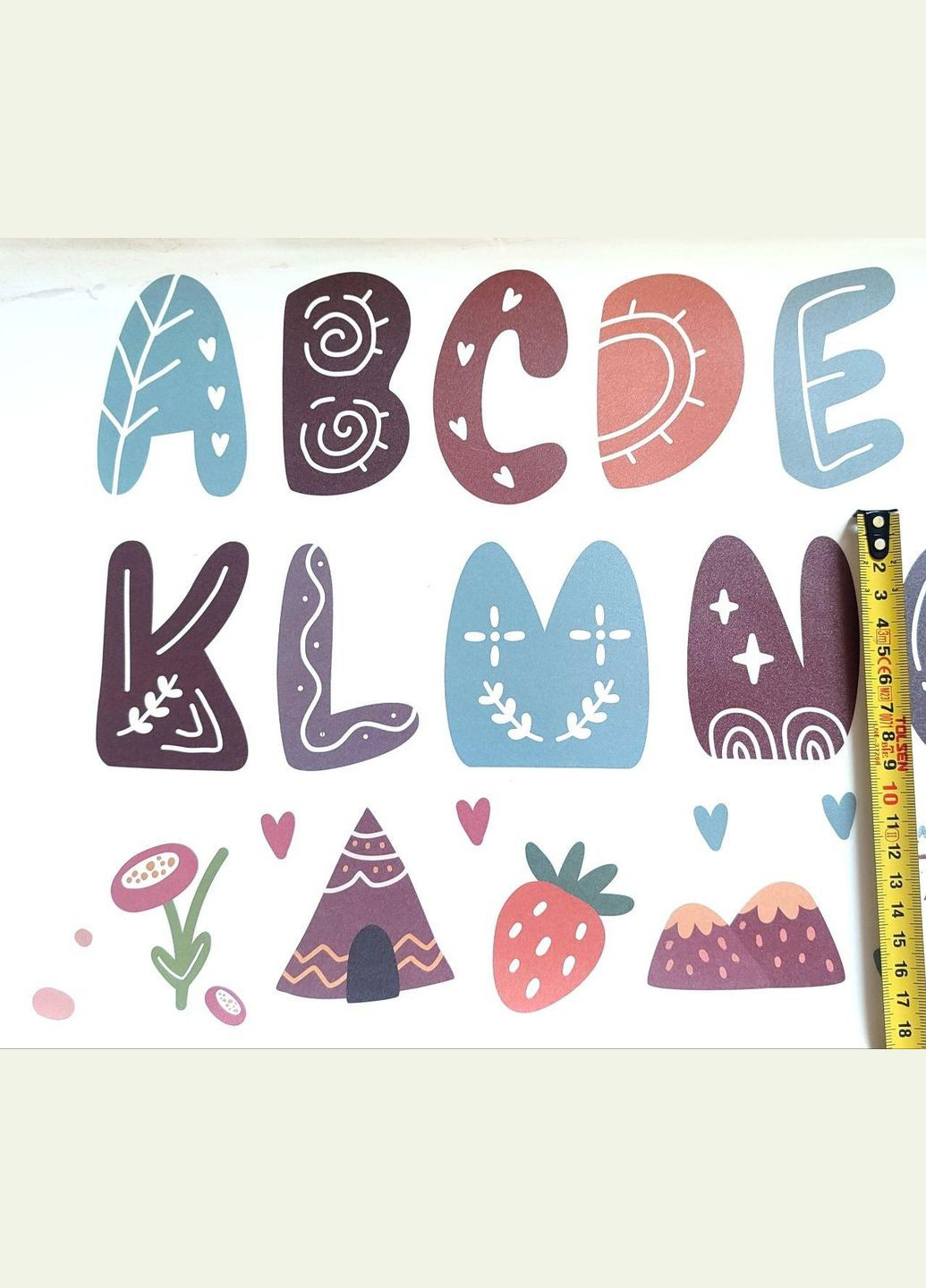 Вінілові наклейки Англійський алфавіт (лист 30 х 90 см) Б70-6 No Brand (335976677)